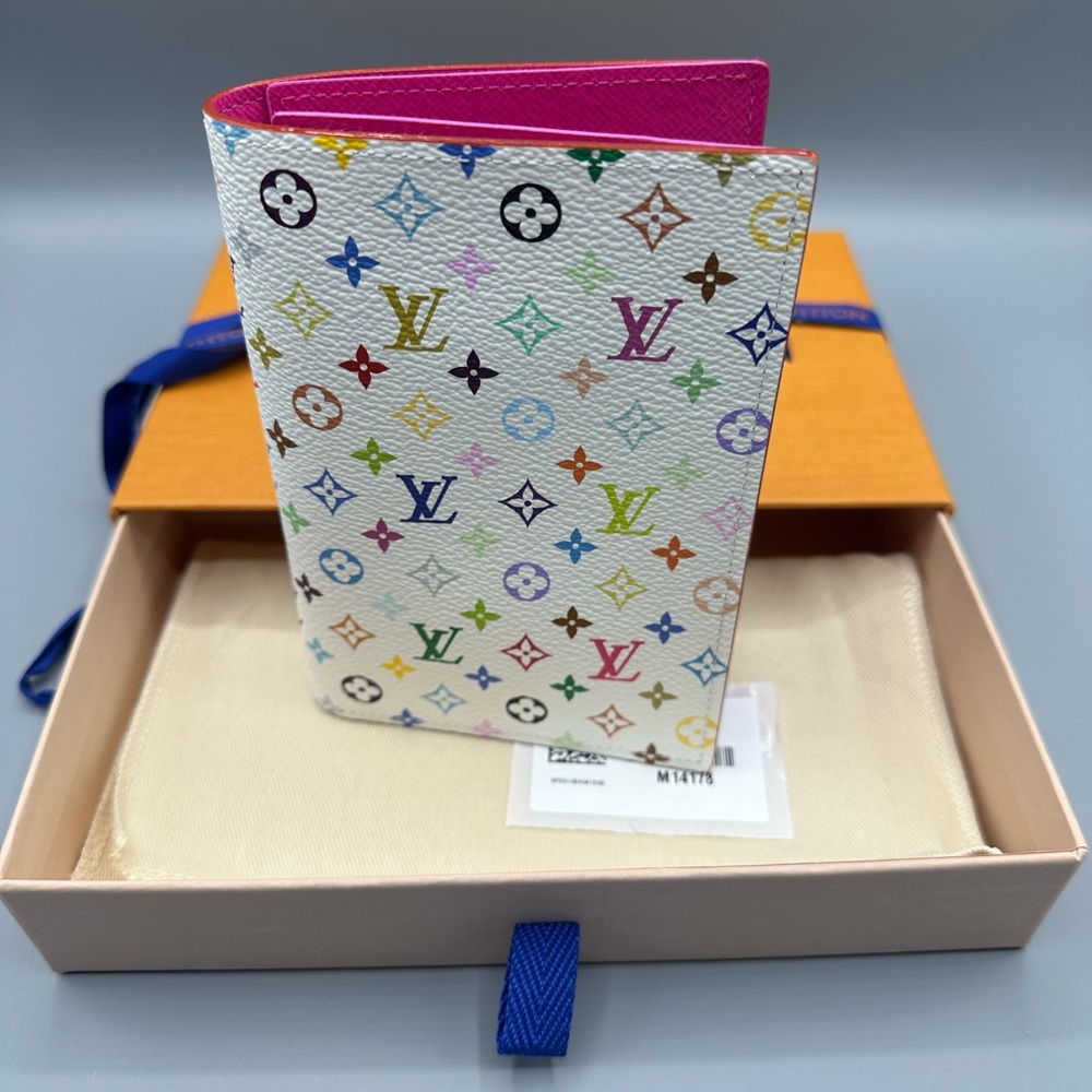 Louis Vuitton x Takashi Murakami multicolor passport holder